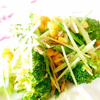❤ツナと水菜とブロッコリーのスパイス炒め❤